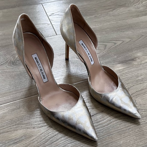 Manolo Blahnik metallic leopard d’orsay pump - Picture 2 of 10